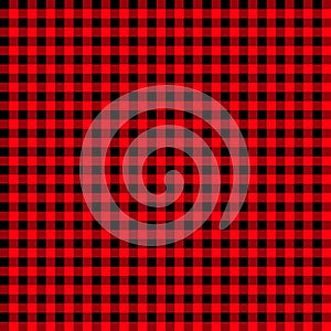 Firebrick gingham pattern. textured red and black plaid background. light red and black buffalo check flannel plaid seamless