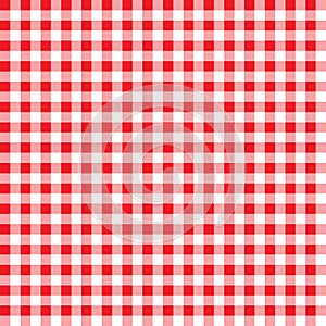 Firebrick gingham pattern. textured red and white plaid background. tablecloth background red seamless pattern. the pattern for