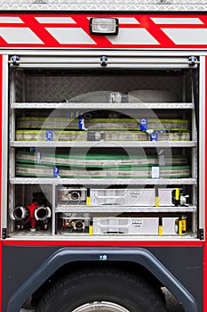 Firebrigade car equipment