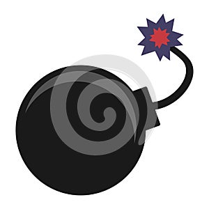 Firecracker, explosive device. bomb or explosion icon.