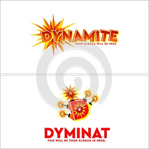 Firecracker fire dynamite symbol icon logo design