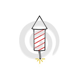 Firecracker icon design template vector illustration isolated