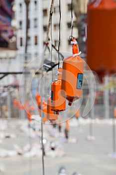 Firecracker at Mascleta. Fallas of Valencia