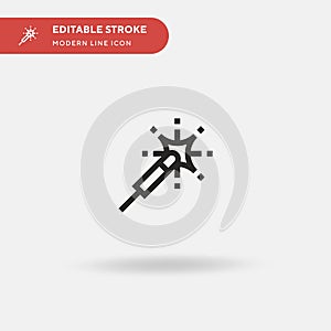 Firecracker Simple vector icon. Illustration symbol design template for web mobile UI element. Perfect color modern pictogram on