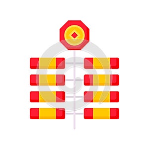 Firecracker vector, Chinese New year flat icon