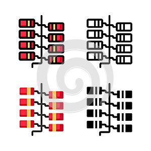 Firecrackers Icon Set Vector Illustration