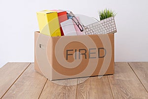 Fired businessman box