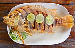 Fired fish with fishsauce