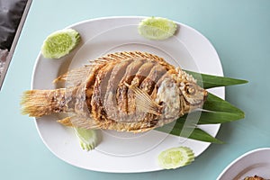 Fired fish with fishsauce