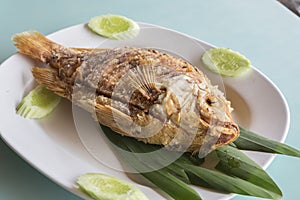 Fired fish with fishsauce