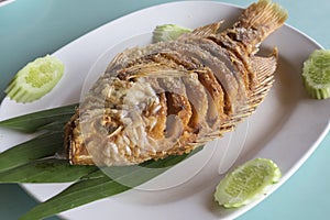 Fired fish with fishsauce