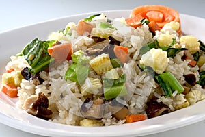 Fired rice vegetable