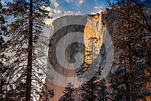 The Firefall on El Capitan, Yosemite National Park, California