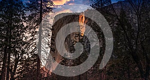 The Firefall on El Capitan, Yosemite National Park, California