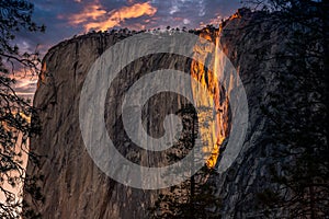 The Firefall on El Capitan, Yosemite National Park, California