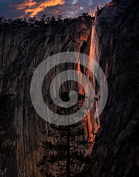 The Firefall on El Capitan, Yosemite National Park, California