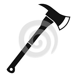 Firefighter axe icon, simple style