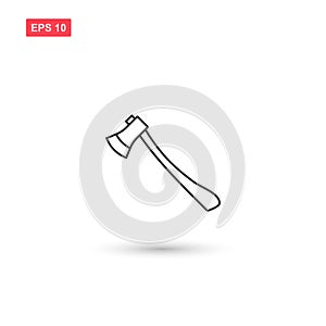 Firefighter axe icon vector design isolated 2
