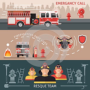 Firefighter Banner Set