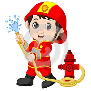 Firefighter cartoon photo