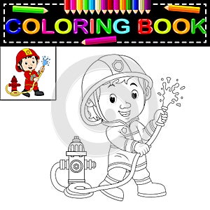 Firefighter coloring book