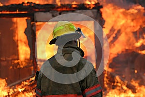 Firefighter in Flames