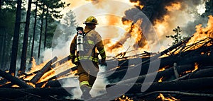 Firefighter at Forest Blaze