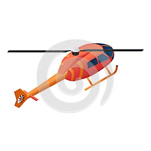 Firefighter helicopter icon, isometric style