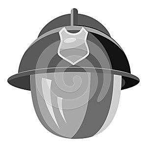 Firefighter helmet with mask icon