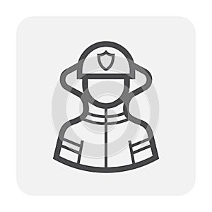 Firefighter icon black