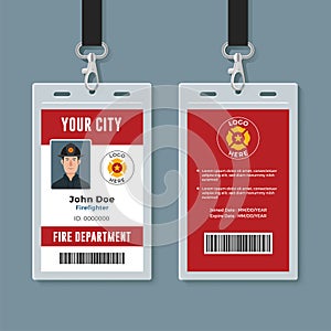 Firefighter ID badge design template