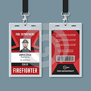 Firefighter ID card design template