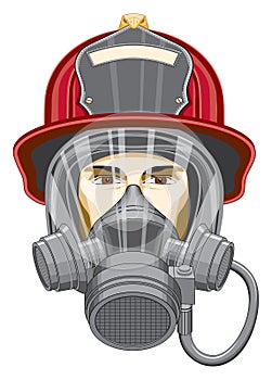 Firefighter with Mask