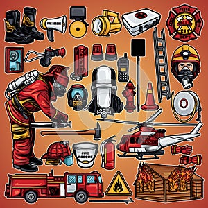 Firefighter Pack Illustration