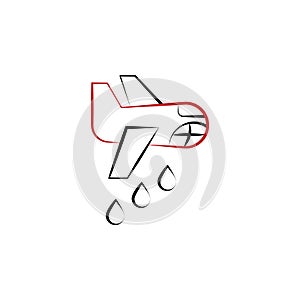 Firefighter, plane two color icon