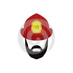 Firefighter portrait on duty design.