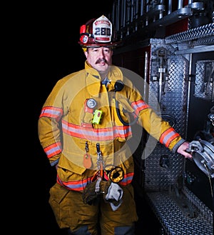 Firefighter Portrait in Turnout Gear
