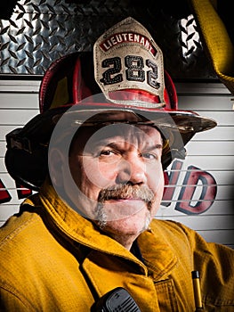 Firefighter Portrait in Turnout Gear