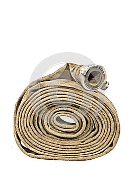 Firefighter's Hose on White