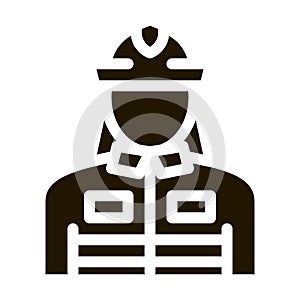 Firefighter Silhouette Icon Illustration