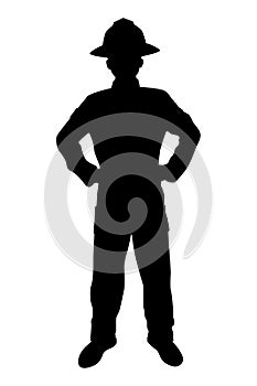 Firefighter silhouette vector