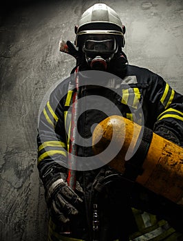 Firefighter in uniform