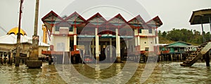 Firefighter in water village called Kampong Ayer