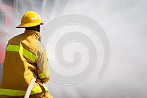 Firefighter Working