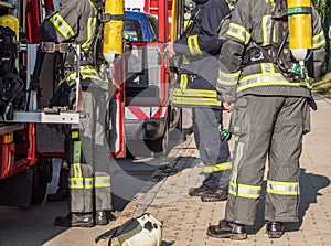 Firefighters in action in germany