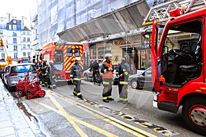 Firefighters arrived at the emergency call, Paris