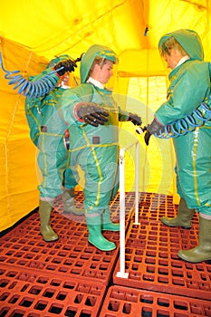 Firefighters decontamination