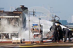 Firefighters exercise