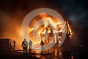 Firefighters extinguish flames, save a house from destructive fire