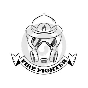 Firefighters logo vector black